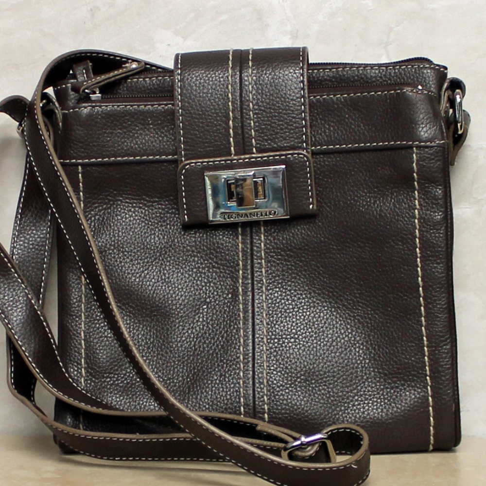 Tignanello Brown Leather Crossbody T84210 (DM197)